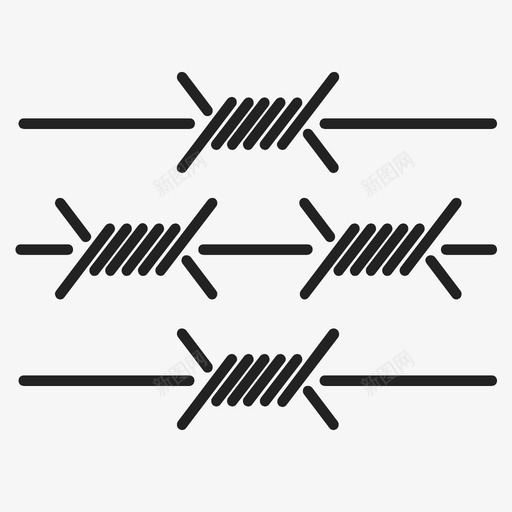 带刺铁丝网铁丝网囚犯围栏图标svg_新图网 https://ixintu.com 囚犯围栏 封锁 带刺铁丝网 禁止进入 网格 铁丝网 锋利铁丝网 防护围栏