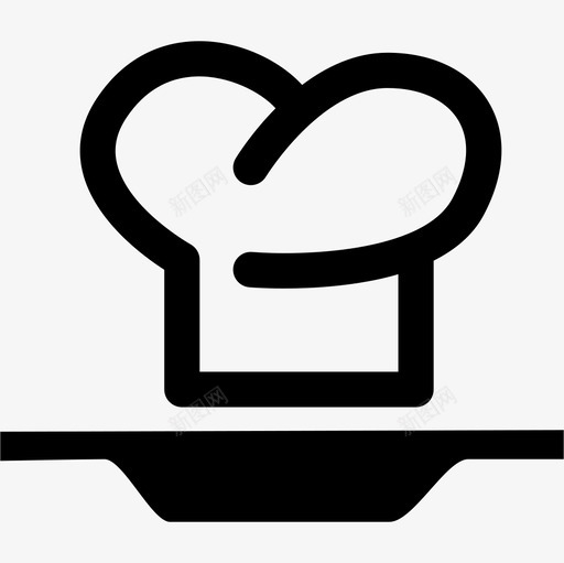 从侧面看盘子上的厨师帽食物厨房图标svg_新图网 https://ixintu.com 从侧面看盘子上的厨师帽 厨房 食物