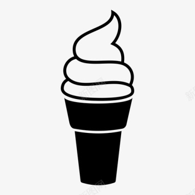 冰淇淋筒互联网最新技术图标图标
