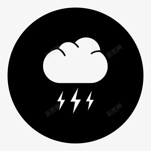 雷声雷电闪电风暴图标svg_新图网 https://ixintu.com 闪电风暴 雷声 雷电