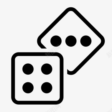 骰子玩家运气图标图标