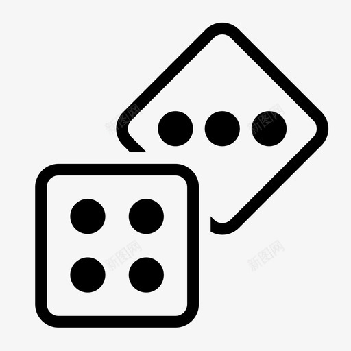 骰子玩家运气图标svg_新图网 https://ixintu.com 休闲 棋盘 游戏 点 玩家 规则 计数 运动和娱乐 运气 骰子