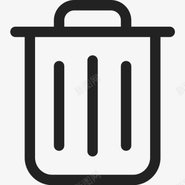 垃圾桶回收站金属图标图标