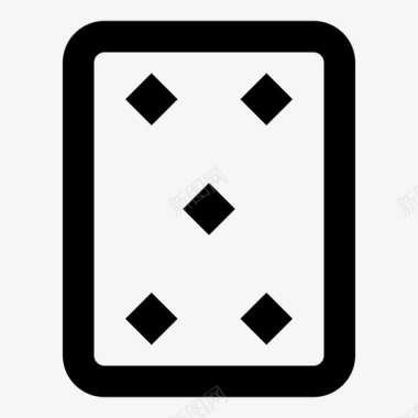 五个钻石纸牌游戏纸牌图标图标