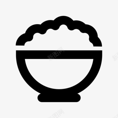 饭碗汤饭图标图标