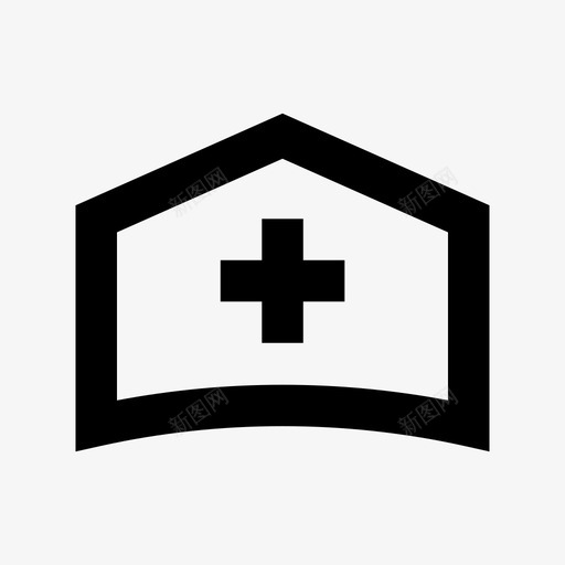 护士帽医疗和健康材料图标svg_新图网 https://ixintu.com 医疗和健康材料图标 护士帽