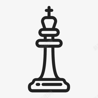 国王1国际象棋图标图标