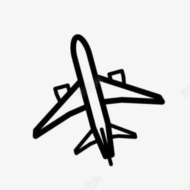 飞机航空公司出发图标图标