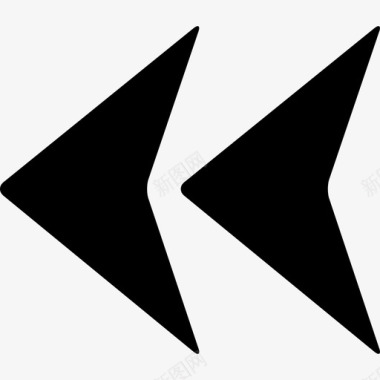 双左箭头符号商务套餐图标图标