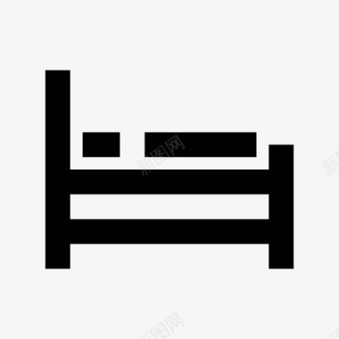 病床医疗保健材料图标图标