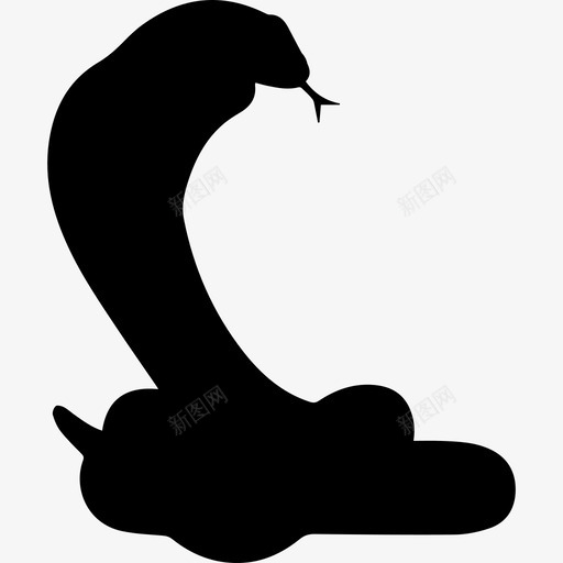 蛇的轮廓动物动物王国图标svg_新图网 https://ixintu.com 动物 动物王国 蛇的轮廓