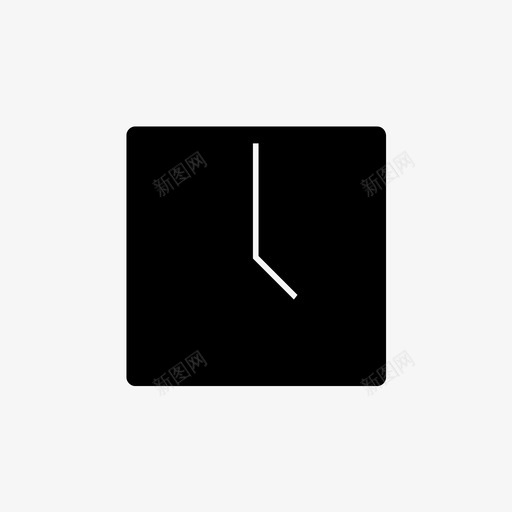 方形时间设置时间日期时钟面图标svg_新图网 https://ixintu.com 方形时间设置 时间日期时钟面