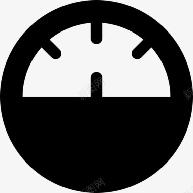 通用车辆工具和器具上速度控制用速度计圆形工具符号图标图标
