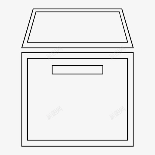 纸箱箱包装存放图标svg_新图网 https://ixintu.com 箱包装存放 纸箱