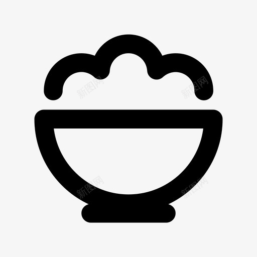 碗流汤图标svg_新图网 https://ixintu.com 互联网 悸动 智能手机 最新技术 汤 流 碗 食品和饮料材料设计图标 食物碗 饭