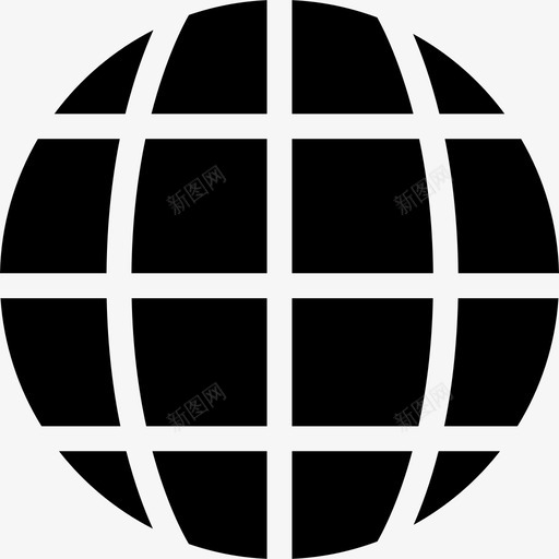 地球网格圆形黑暗符号形状地球图标svg_新图网 https://ixintu.com 地球图标 地球网格圆形黑暗符号 形状