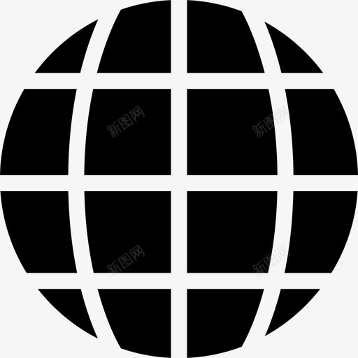 地球网格圆形黑暗符号形状地球图标svg_新图网 https://ixintu.com 地球图标 地球网格圆形黑暗符号 形状