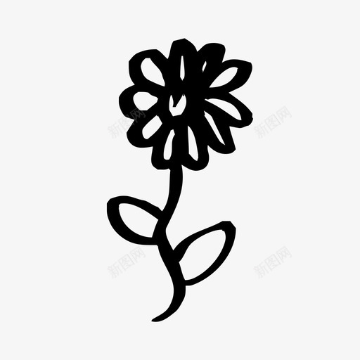 花1美丽图标svg_新图网 https://ixintu.com 1 儿童动画图标 开花 成长 植物 美丽 花