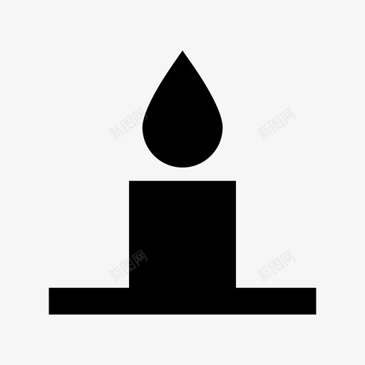 蜡烛圣诞节和复活节材料固体标图标svg_新图网 https://ixintu.com 圣诞节和复活节材料固体设计图标 蜡烛