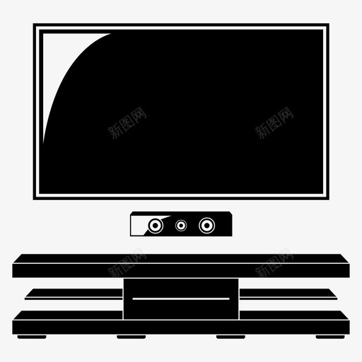 电视环绕声扬声器图标svg_新图网 https://ixintu.com 娱乐系统 屏幕 手表 扬声器 环绕声 电子 电视