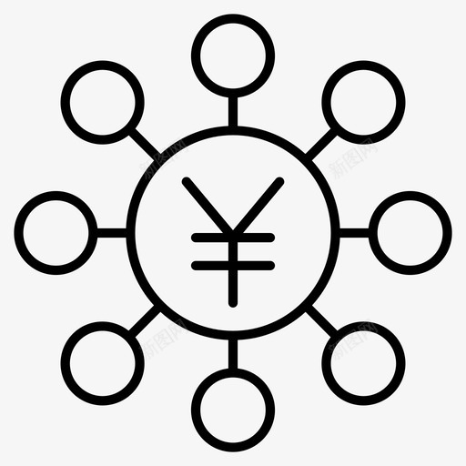 元众筹潮流图标svg_新图网 https://ixintu.com 元众筹 冠 流 潮 爆发 连接 银行瘦 链接 集资