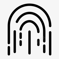 指纹唯一触摸图标图标