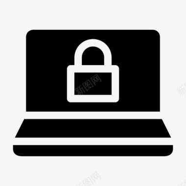 笔记本锁安全受保护图标图标