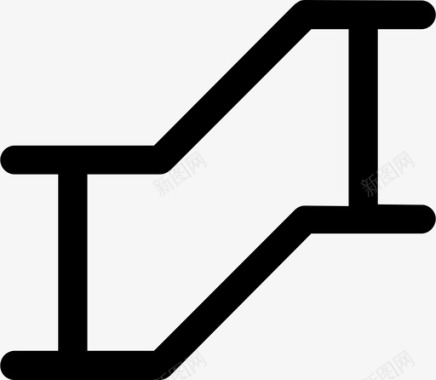 栏杆楼梯滑板图标图标