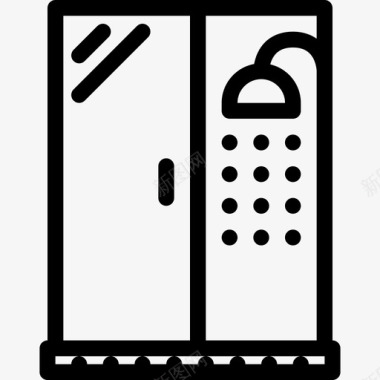 淋浴室内家居图标图标