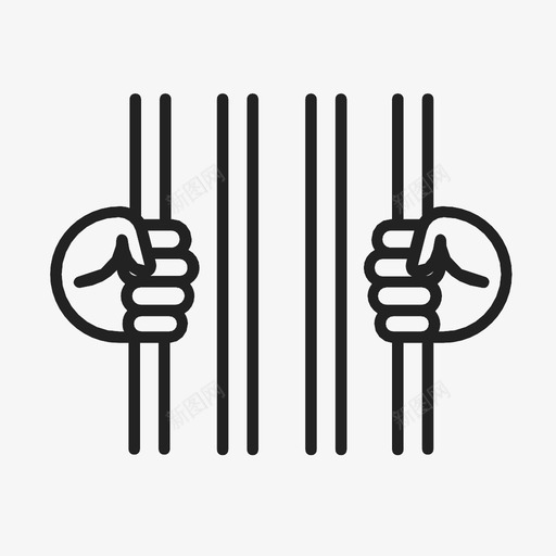 监狱1笼子图标svg_新图网 https://ixintu.com 1 囚犯 犯罪 监狱 笼子