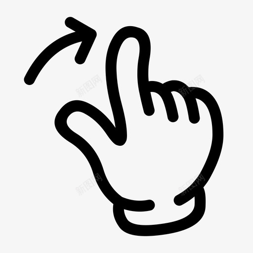 向右滑动移动手图标svg_新图网 https://ixintu.com 动作 向右滑动 情绪 手 手势 手套 注意力 活动 移动