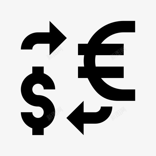 货币兑换市场和经济材料图标svg_新图网 https://ixintu.com 市场和经济材料图标 货币兑换