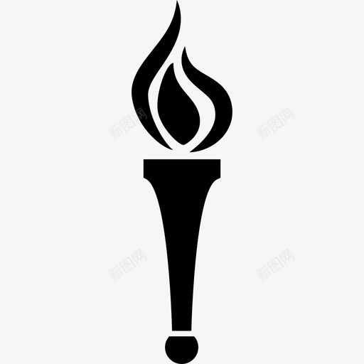 带火焰工具和器具的火炬图标svg_新图网 https://ixintu.com 工具和器具的火炬 带火焰