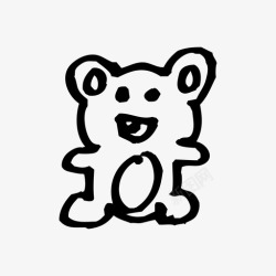 软玩具泰迪熊毛绒娃娃婴儿依偎图标高清图片