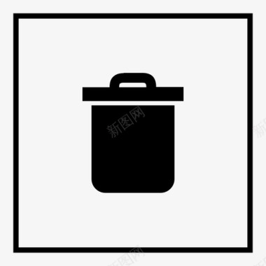 垃圾桶废料学校图标图标