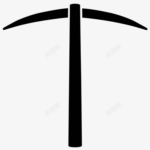 镐工具黑色图标svg_新图网 https://ixintu.com 工具黑色 镐