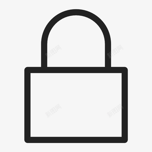 锁加密保护图标svg_新图网 https://ixintu.com 保密 保护 加密 安全 锁