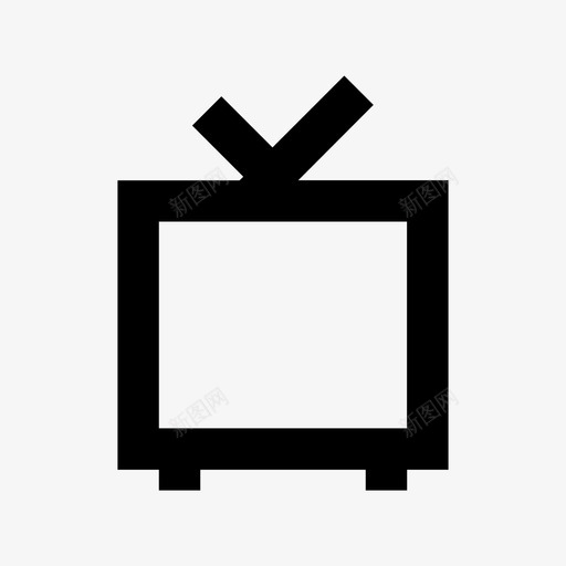 复古电视广告和媒体材料图标svg_新图网 https://ixintu.com 复古电视 广告和媒体材料图标