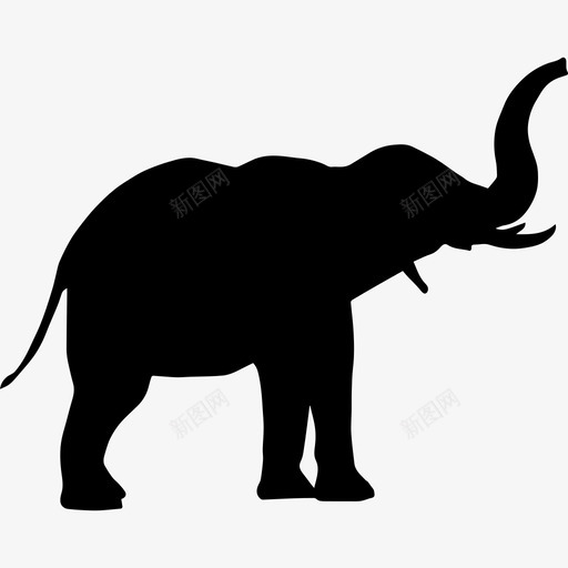 大象侧视动物动物王国图标svg_新图网 https://ixintu.com 动物 动物王国 大象侧视