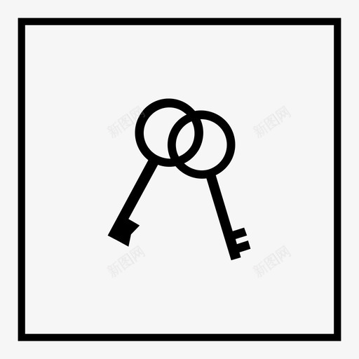 钥匙闭合互锁钥匙图标svg_新图网 https://ixintu.com 互锁钥匙 安全 密码 打开 捆绑在一起 解锁 钥匙 钥匙安全密码 钥匙艺术 闭合