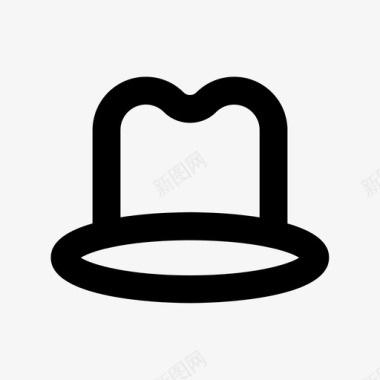 帽子衣服材料线图标图标