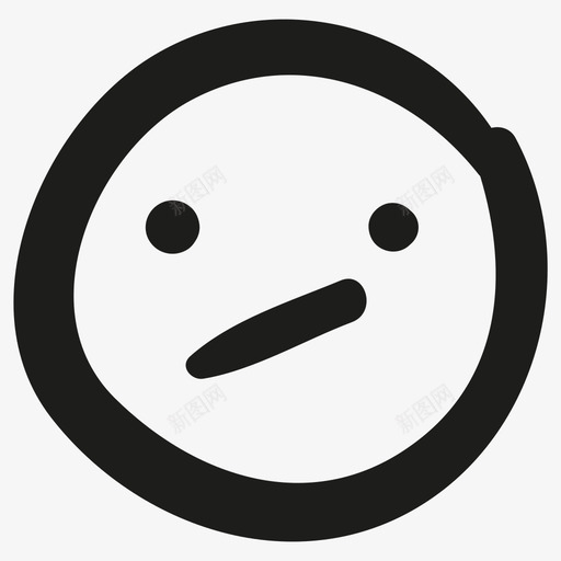 困惑微笑人图标svg_新图网 https://ixintu.com 不确定 人 困惑 微笑 情绪 绘画 脸 表情符号