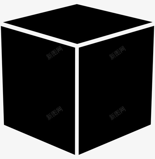 立方体多边形透视图标svg_新图网 https://ixintu.com 三维 几何 多边形 平方根 平面 硬 立方体 透视 长方体 骰子