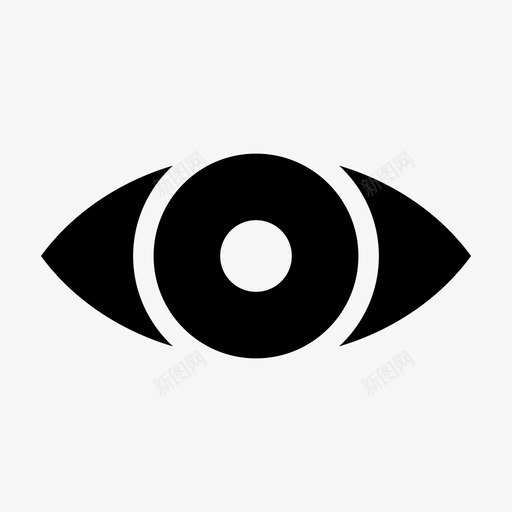 眼睛眼球图像图标svg_新图网 https://ixintu.com 光学 医学 图像 字形 眼球 眼睛 视觉