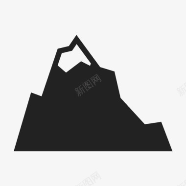山攀登海拔图标图标