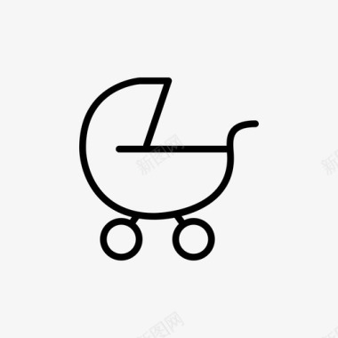 婴儿推车运输工具幼儿图标图标