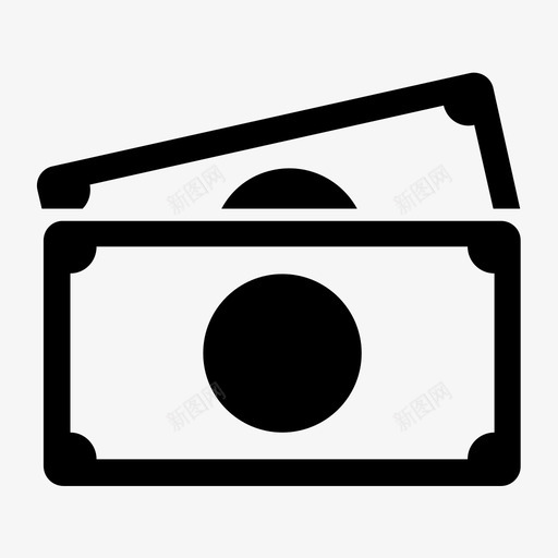 票据货币现金支付图标svg_新图网 https://ixintu.com 现金支付 票据 货币