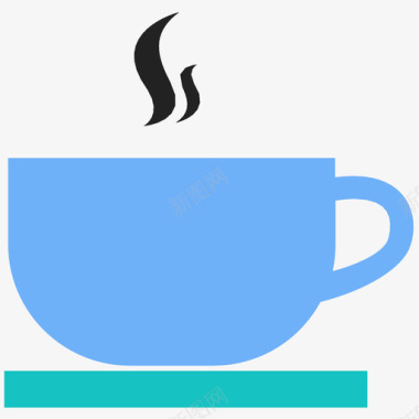 咖啡杯甜的简单的图标图标