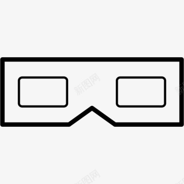 3d眼镜视觉眼镜图标图标