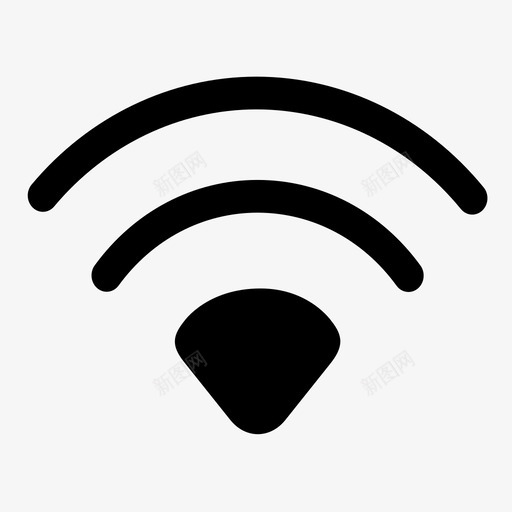 wifiwifi波形图标svg_新图网 https://ixintu.com wifi 互联网 信号 宽带 无线 波形 电缆 网络工作 连接